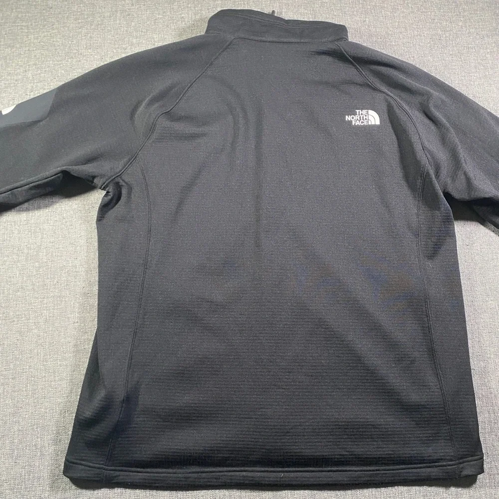 The North Face Mens Full Zip Jacket Black Mountain Peaks XL Thermal Fleece Lined
